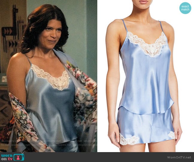 Christine Lingerie Bijoux Short Silk Pajama Set worn by Xiomara Villanueva (Andrea Navedo) on Jane the Virgin