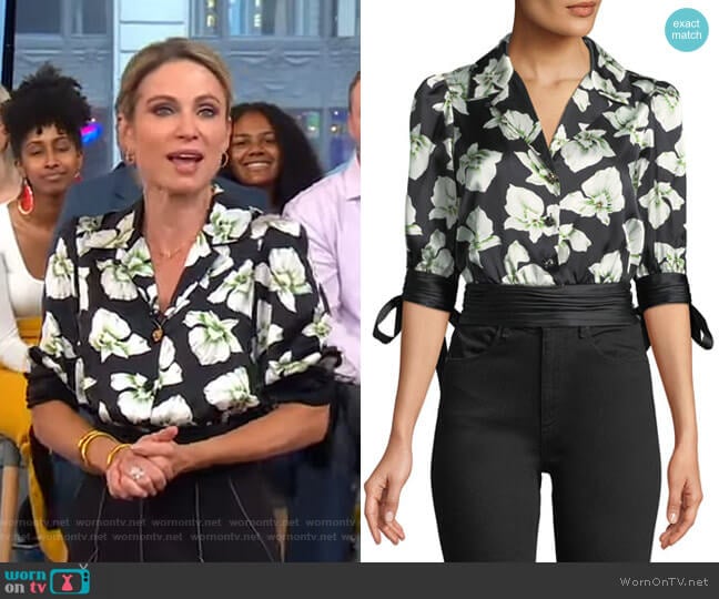 Cinq a Sept Delphina Top worn by Amy Robach on Good Morning America