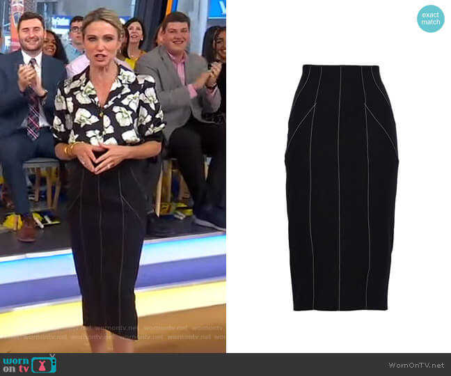 Cinq a Sept Ali Skirt worn by Amy Robach on Good Morning America