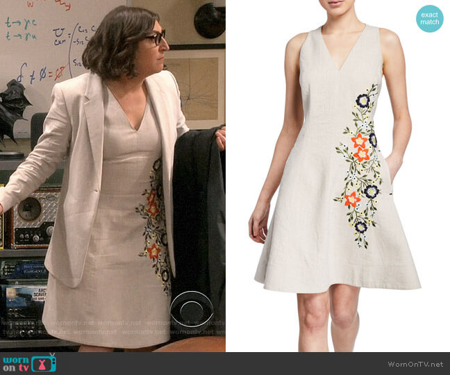 Elie Tahari Londa Dress worn by Amy Farrah Fowler (Mayim Bialik) on The Big Bang Theory