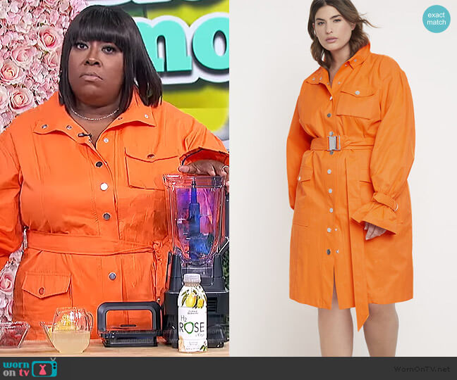 Eloquii Priscilla Ono x ELOQUII Belted Cargo Dress worn by Loni Love on The Real