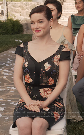 Lisa’s floral bodycon dress on What/If