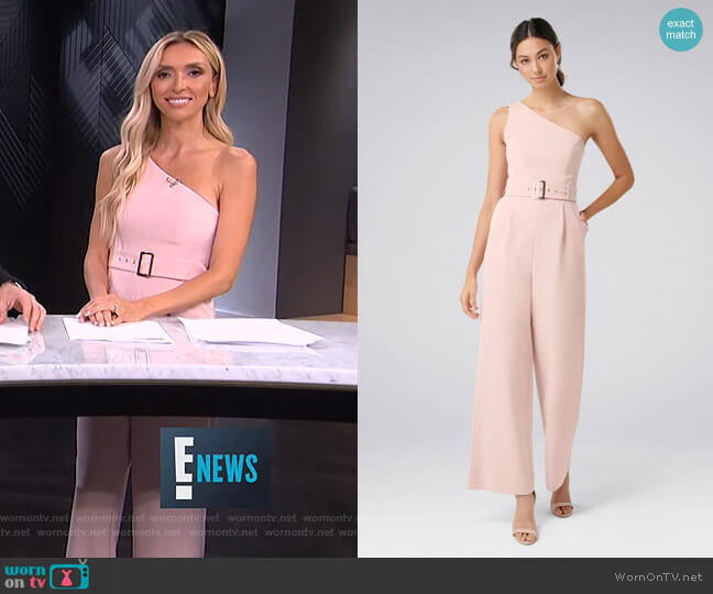 Forever New Bonnie One Shoulder Jumpsuit worn by Giuliana Rancic on E! News