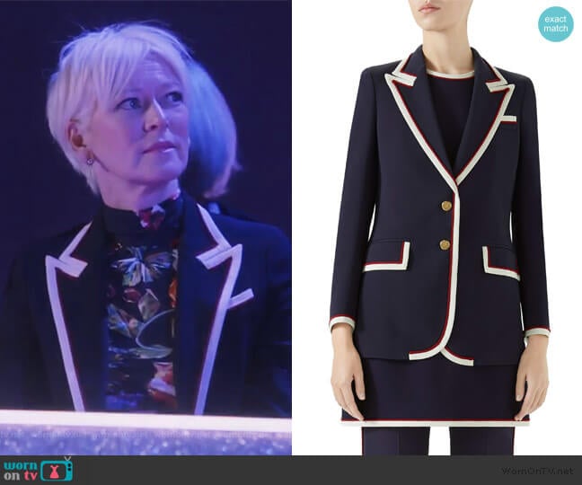 Gucci Peak Lapel Stretch Cady Blazer