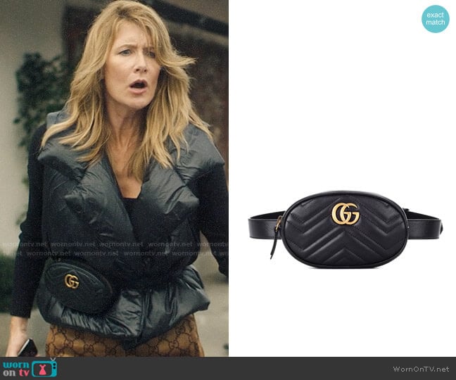 Gucci GG Marmont 2.0 Matelassé Leather Belt Bag worn by Renata Klein (Laura Dern) on Big Little Lies