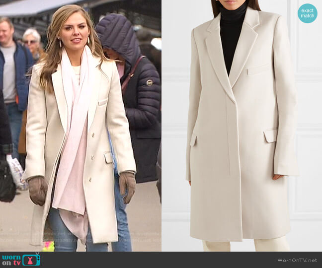 Helmut Lang Wool Coat worn by Hannah Brown on The Bachelorette