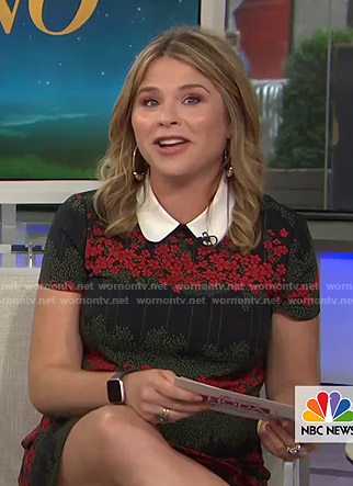 Jenna’s black floral mini dress on Today