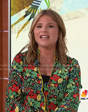 Jenna’s floral print v-neck top on Today