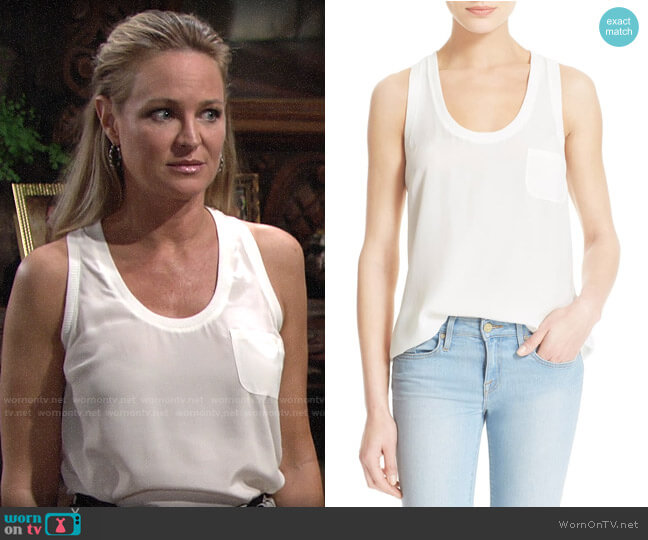 Joie Alicia Tank worn by Sharon Newman (Sharon Case) on The Young and the Restless