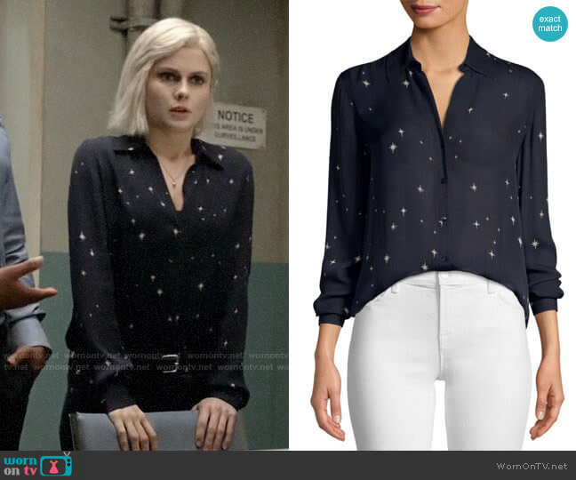L'Agance Nina Blouse worn by Liv Moore (Rose McIver) on iZombie