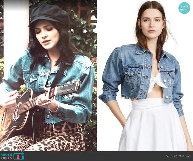 Levis Cropped Trucker Jacket worn by Tessa Porter (Cait Fairbanks) on The Young and the Restless