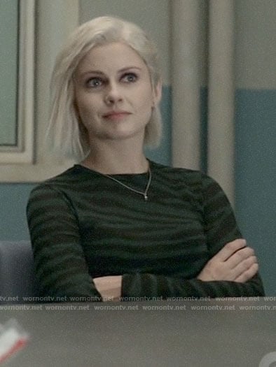 Liv’s green tiger stripe top on iZombie