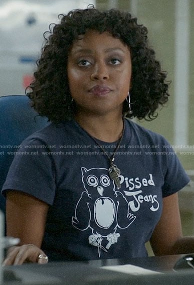 Lyla’s Pissed Jeans owl t-shirt on iZombie