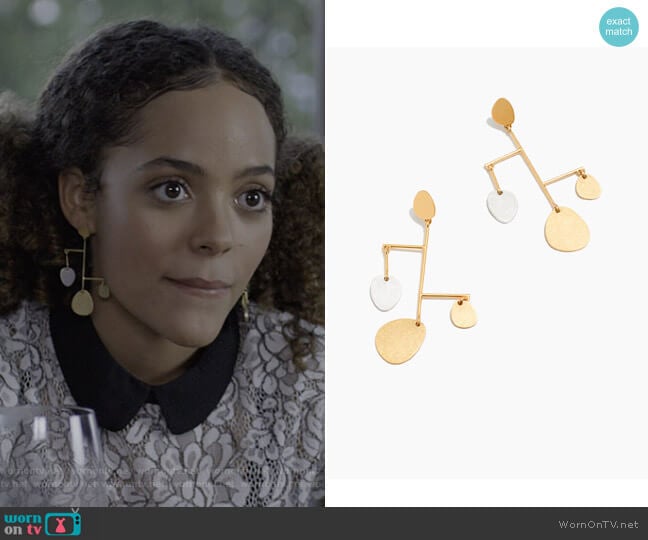Madewell Mobile Statement Earrings worn by Tabitha Foster (Quintessa Swindell) on Trinkets