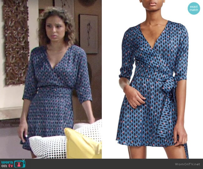 Maje Reanny Dress worn by Elena Dawson (Brytni Sarpy) on The Young and the Restless