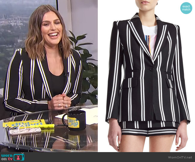 Maje Vakila Blazer worn by Carissa Loethen Culiner on E! News