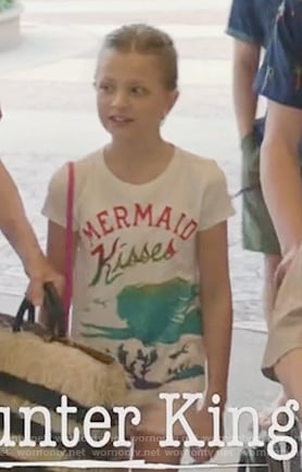 Sophia’s white Mermaid Kisses tee on Life in Pieces