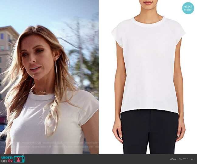 Nili Lotan Cotton Baseball T-Shirt worn by Audrina Patridge (Audrina Patridge) on The Hills New Beginnings