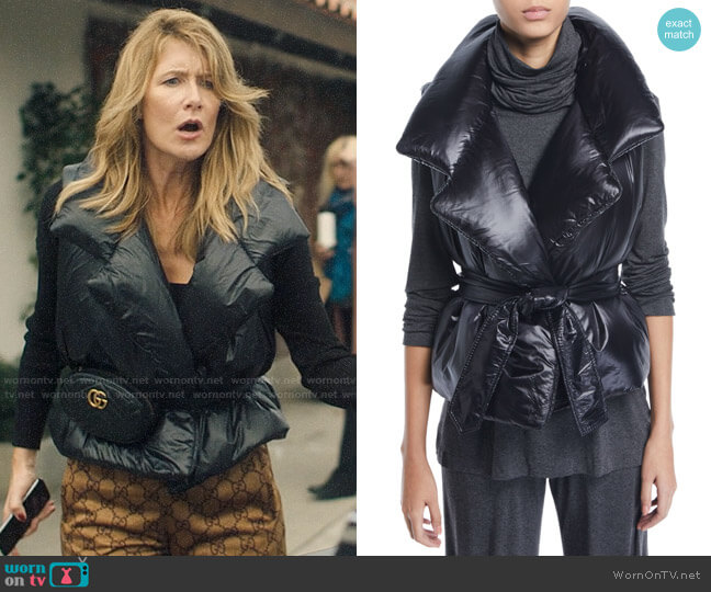 Norma Kamali Sleeping Bag Puffer Vest worn by Renata Klein (Laura Dern) on Big Little Lies