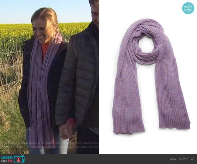 Rag & Bone Donna Rib Knit Scarf worn by Hannah Brown on The Bachelorette