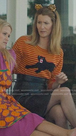 Renata’s striped cat sweater on Big Little Lies