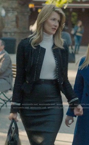 Renata’s tweed chain trim jacket on Big Little Lies
