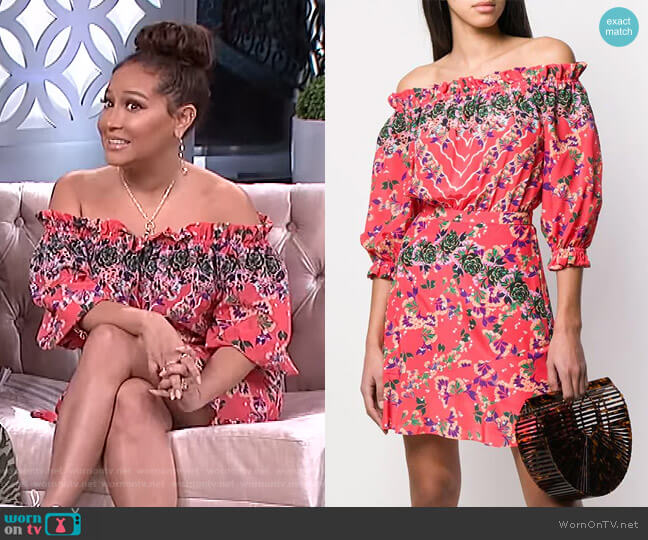 Saloni Grace Mini Dress worn by Adrienne Houghton on The Real