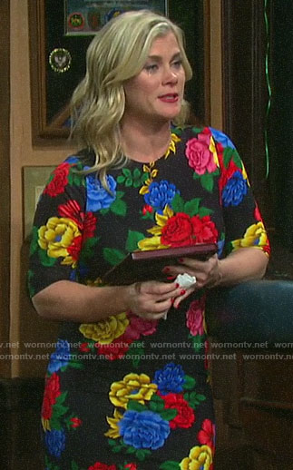 Sami’s colorful floral dress on Days of our Lives