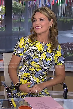 Savannah’s yellow floral dress on Today