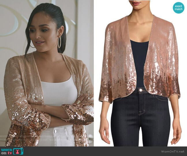 Parker Sequin Jacket worn by Carolina (Feliz Ramirez) on Grand Hotel