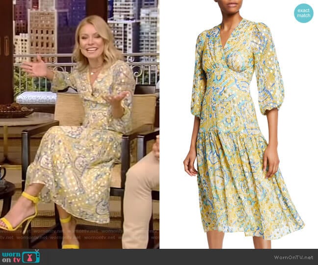 Shoshanna Aceline Dress worn by Kelly Ripa on Live with Kelly and Mark