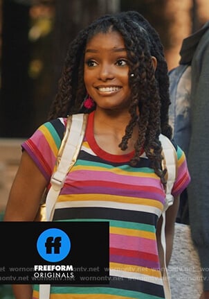 Skylar’s striped tee on Grown-ish