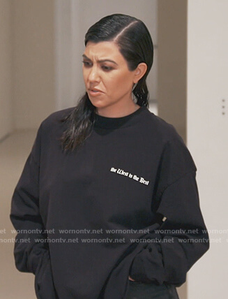 Kourtney’s black West is the Best Sweater on Keeping Up with the Kardashians