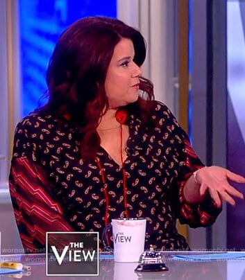 Ana’s mixed print blouse on The View
