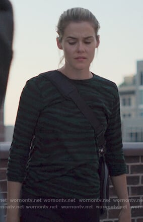Trish’s green tiger stripe top on Jessica Jones