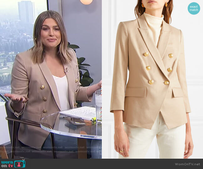 Veronica Beard Empire Dickey Jacket worn by Carissa Loethen Culiner on E! News