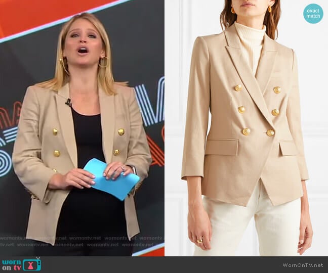 Veronica Beard Empire Dickey Jacket worn by Sara Haines on Good Morning America
