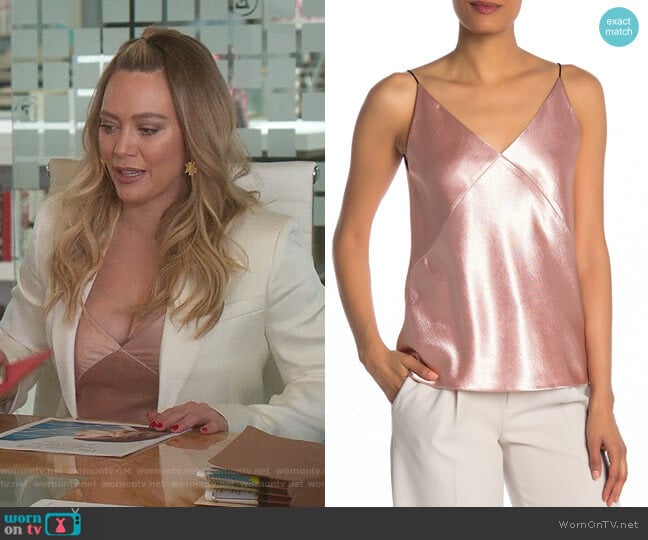 Vince V-Neck Bias Cami worn by Kelsey Peters (Hilary Duff) on Younger