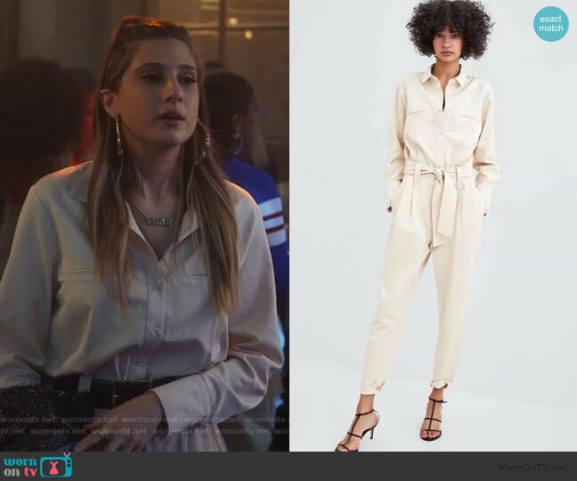 Zara Belted Jumpsuit worn by Nomi Segal (Emily Arlook) on Grown-ish