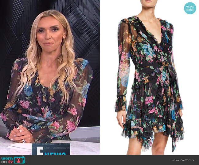 Zimmermann Ninety-Six Frill Wrap Dress worn by Giuliana Rancic on E! News