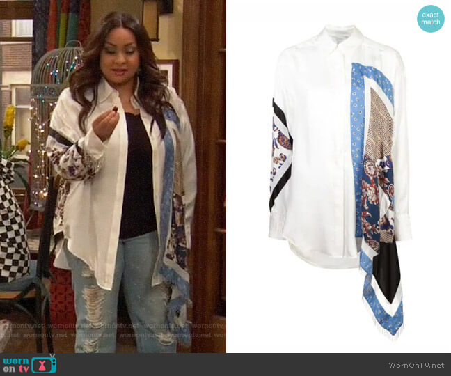 3.1 Phillip Lim Long Patchwork Shirt worn by Raven Baxter (Raven-Symoné) on Ravens Home
