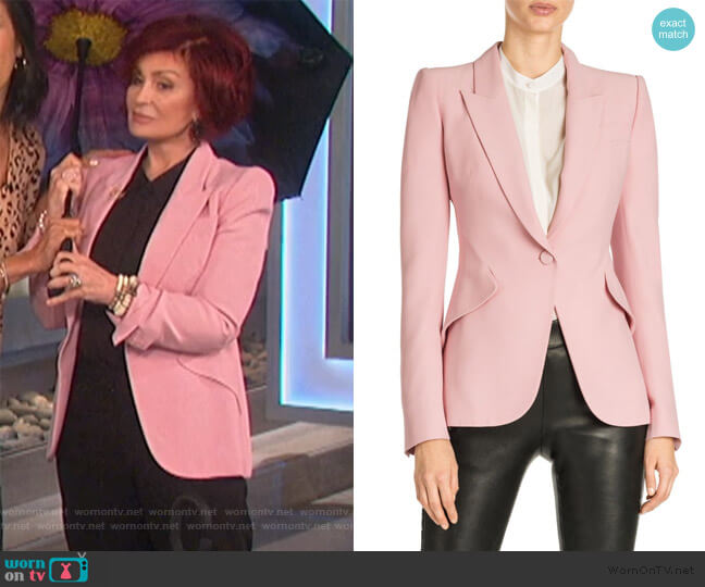 Alexander McQueen One-Button Jacket worn by Sharon Osbourne on The Talk