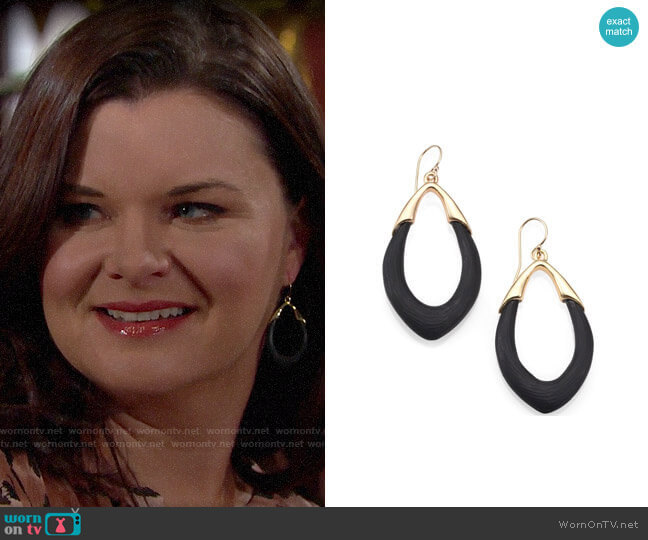 Alexis Bittar Lucite Orbit Link Drop Earrings worn by Katie Logan (Heather Tom) on The Bold and the Beautiful