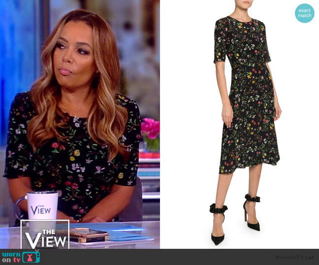 Altuzarra Sylvia Floral Dress worn by Sunny Hostin on The View