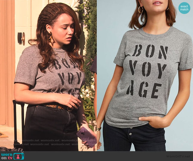 Sol Angeles Bon Voyage Graphic Tee worn by Jade (Talia Jackson) on Family Reunion