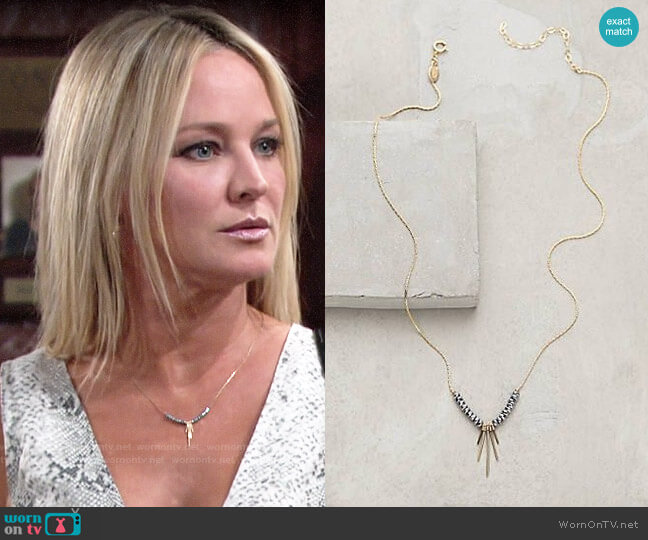 Zerene Necklace from Anthropologie worn by Sharon Newman (Sharon Case) on The Young and the Restless