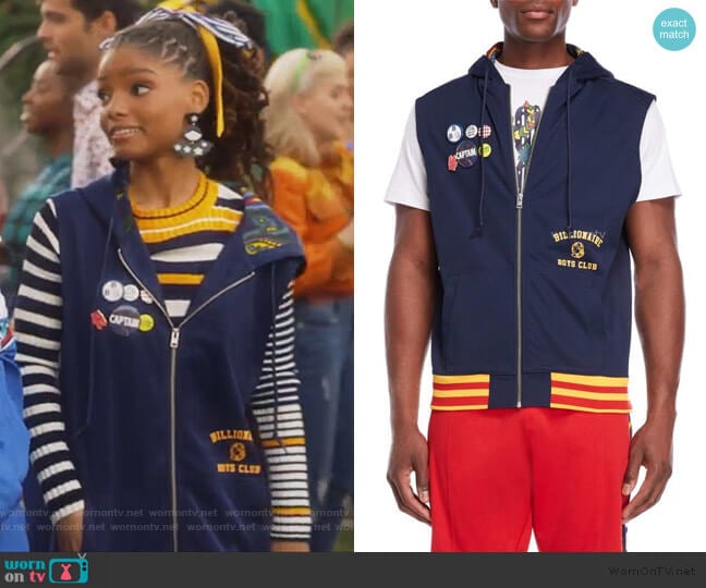 Billionaire Boys Club 6th Man Hooded Zip Tricot Vest worn by Skylar Forster (Halle Bailey) on Grown-ish