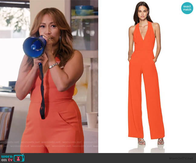 Black Halo Jordan Jumpsuit worn by Carrie Inaba on The Talk