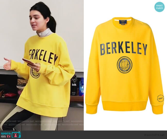 Calvin Klein Berkeley Printed Sweatshirt worn by Kendall Jenner on Keeping Up with the Kardashians