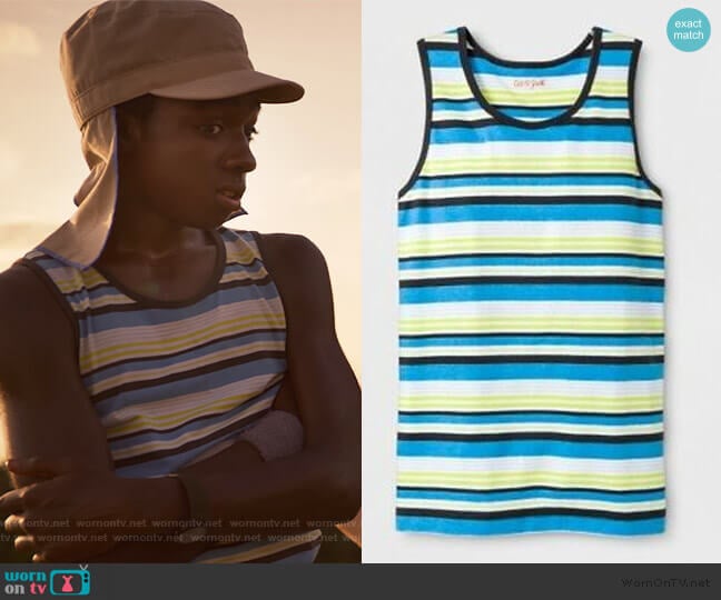 Cat & Jack Stripe Tank Top worn by Lucas (Caleb McLaughlin) on Stranger Things